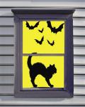 Horsman - Creepy Curtains - Creepy Curtain - Cat & Bats - Accessory